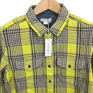 Outerknown Blanket Organic Cotton Plaid Button Up Shirt Women's Medium/Large